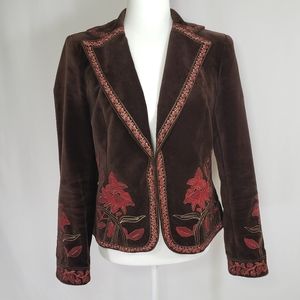 Nvgard Collection Burgundy Velvet Blazer Size 8